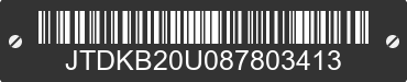 2008 TOYOTA PRIUS JTDKB20U087803413 VIN decoded