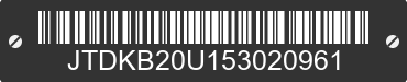 2005 TOYOTA PRIUS JTDKB20U153020961 VIN decoded