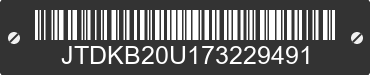 2007 TOYOTA PRIUS JTDKB20U173229491 VIN decoded
