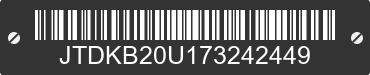 2007 TOYOTA PRIUS JTDKB20U173242449 VIN decoded