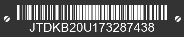 2007 TOYOTA PRIUS JTDKB20U173287438 VIN decoded