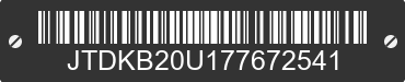2007 TOYOTA PRIUS JTDKB20U177672541 VIN decoded