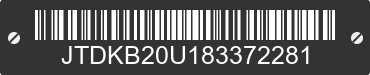 2008 TOYOTA PRIUS JTDKB20U183372281 VIN decoded