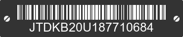 2008 TOYOTA Prius JTDKB20U187710684 VIN decoded