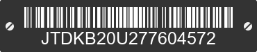 2007 TOYOTA PRIUS JTDKB20U277604572 VIN decoded