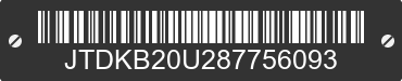 2008 TOYOTA PRIUS JTDKB20U287756093 VIN decoded