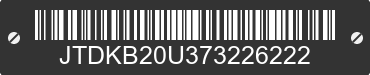 2007 TOYOTA PRIUS JTDKB20U373226222 VIN decoded