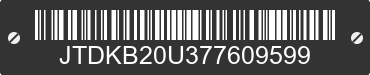 2007 TOYOTA PRIUS JTDKB20U377609599 VIN decoded