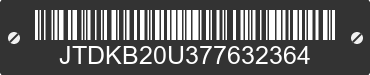 2007 TOYOTA PRIUS JTDKB20U377632364 VIN decoded