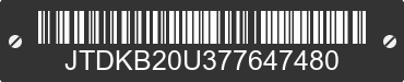 2007 TOYOTA PRIUS JTDKB20U377647480 VIN decoded