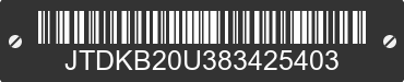 2008 TOYOTA PRIUS JTDKB20U383425403 VIN decoded