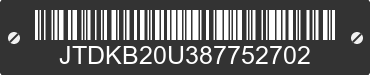 2008 TOYOTA PRIUS JTDKB20U387752702 VIN decoded
