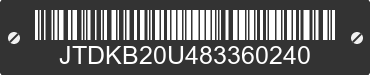 2008 TOYOTA Prius JTDKB20U483360240 VIN decoded