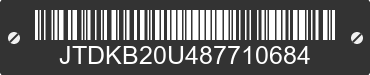 2008 TOYOTA Prius JTDKB20U487710684 VIN decoded