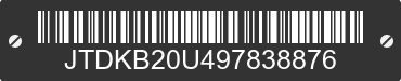 2009 TOYOTA PRIUS JTDKB20U497838876 VIN decoded
