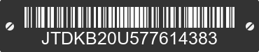 2007 TOYOTA PRIUS JTDKB20U577614383 VIN decoded