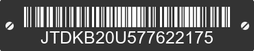 2007 TOYOTA PRIUS JTDKB20U577622175 VIN decoded