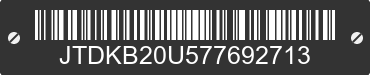 2007 TOYOTA PRIUS JTDKB20U577692713 VIN decoded