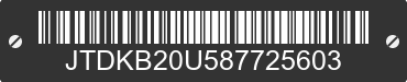 2008 TOYOTA Prius JTDKB20U587725603 VIN decoded