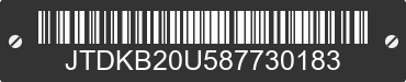 2008 TOYOTA PRIUS JTDKB20U587730183 VIN decoded