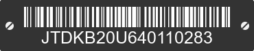 2004 TOYOTA Prius JTDKB20U640110283 VIN decoded
