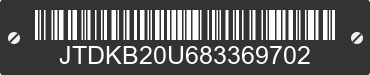 2008 TOYOTA PRIUS JTDKB20U683369702 VIN decoded