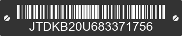 2008 TOYOTA Prius JTDKB20U683371756 VIN decoded