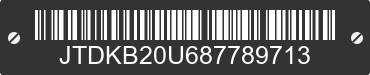 2008 TOYOTA PRIUS JTDKB20U687789713 VIN decoded