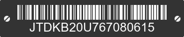 2006 TOYOTA Prius JTDKB20U767080615 VIN decoded