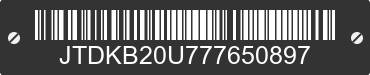 2007 TOYOTA PRIUS JTDKB20U777650897 VIN decoded