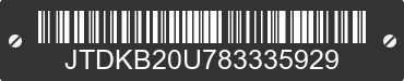 2008 TOYOTA PRIUS JTDKB20U783335929 VIN decoded