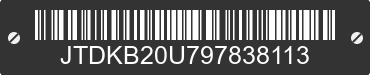 2009 TOYOTA Prius JTDKB20U797838113 VIN decoded