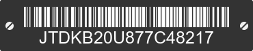 2007 TOYOTA Prius JTDKB20U877C48217 VIN decoded