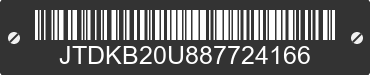 2008 TOYOTA PRIUS JTDKB20U887724166 VIN decoded