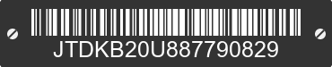 2008 TOYOTA PRIUS JTDKB20U887790829 VIN decoded