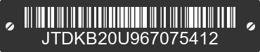 2006 TOYOTA PRIUS JTDKB20U967075412 VIN decoded