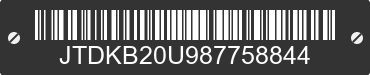 2008 TOYOTA PRIUS JTDKB20U987758844 VIN decoded