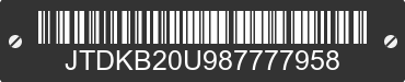 2008 TOYOTA PRIUS JTDKB20U987777958 VIN decoded