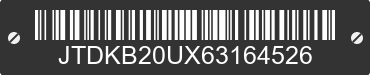2006 TOYOTA PRIUS JTDKB20UX63164526 VIN decoded