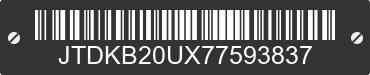 2007 TOYOTA PRIUS JTDKB20UX77593837 VIN decoded