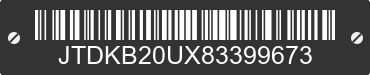 2008 TOYOTA PRIUS JTDKB20UX83399673 VIN decoded