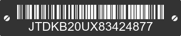 2008 TOYOTA PRIUS JTDKB20UX83424877 VIN decoded