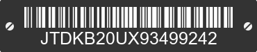 2009 TOYOTA PRIUS JTDKB20UX93499242 VIN decoded