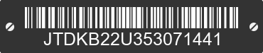 2005 TOYOTA PRIUS JTDKB22U353071441 VIN decoded