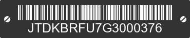 2016 TOYOTA Prius JTDKBRFU7G3000376 VIN decoded