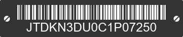 2012 TOYOTA Prius JTDKN3DU0C1P07250 VIN decoded
