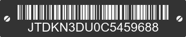 2012 TOYOTA Prius JTDKN3DU0C5459688 VIN decoded