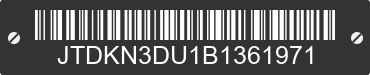 2011 TOYOTA PRIUS JTDKN3DU1B1361971 VIN decoded