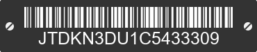 2012 TOYOTA PRIUS JTDKN3DU1C5433309 VIN decoded