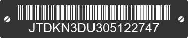 0 TOYOTA Prius JTDKN3DU305122747 VIN decoded